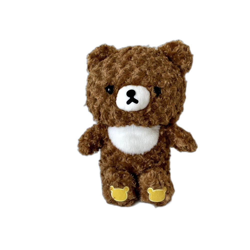 NWT Rilakkuma Chairoikoguma XL Rose Boa Plush 16"